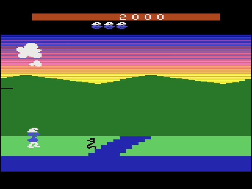 Gameplay of Smurfs Rescue In Gargamels Castle for Atari 2600